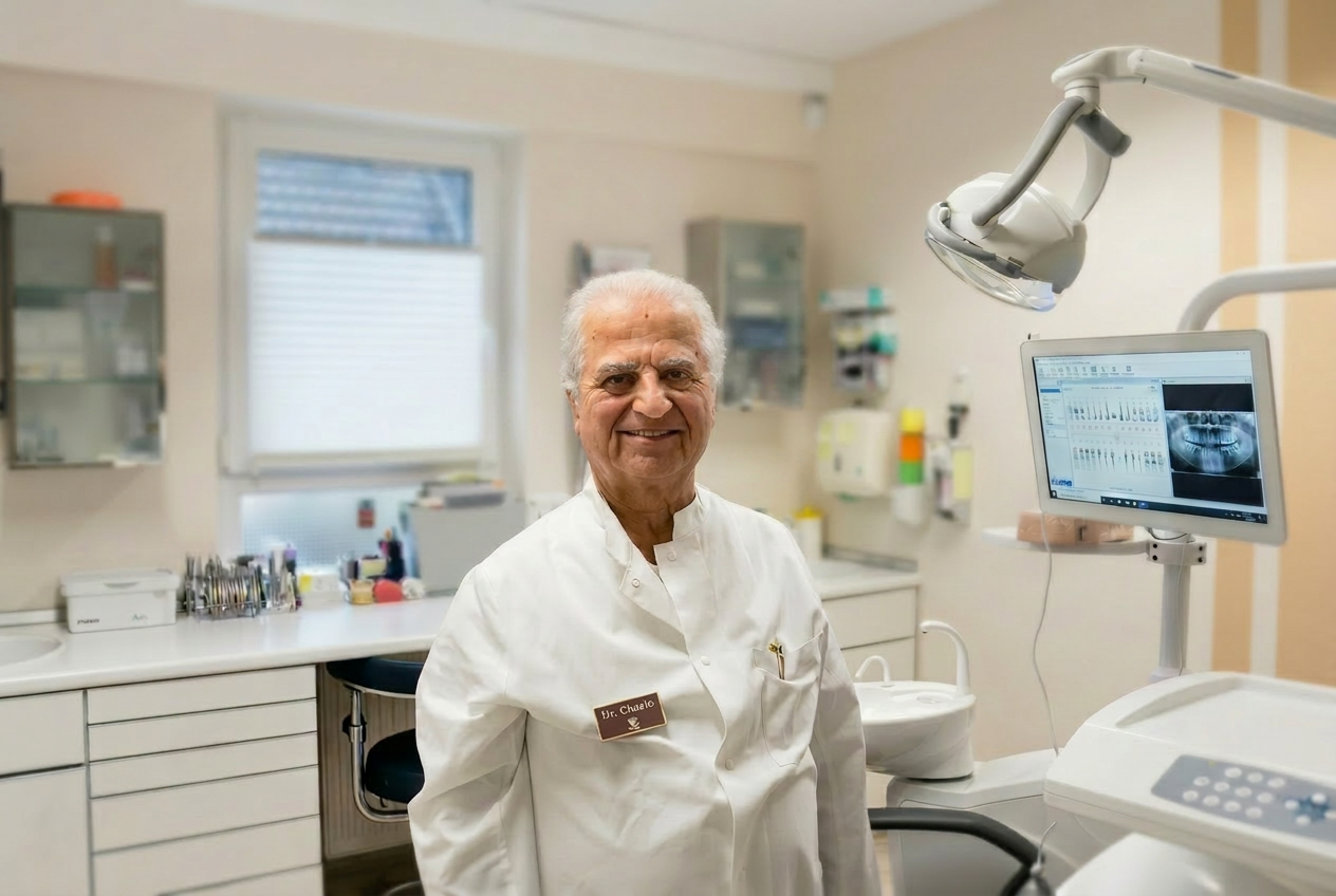 Dr. Cheaib in seinem Behandlungszimmer in Bassum